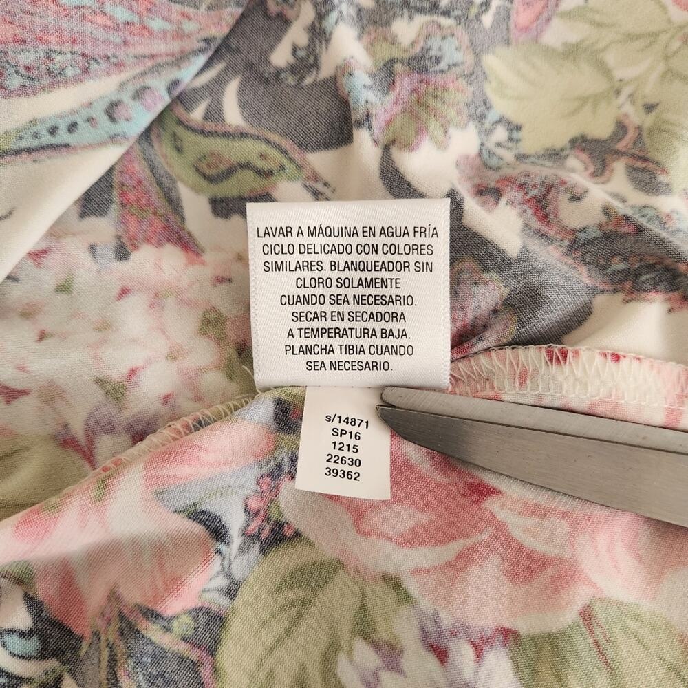 CHARTER CLUB Floral Print Sleeveless Fit & Flare Knee Length Dress Size XS - Picture 8 of 11